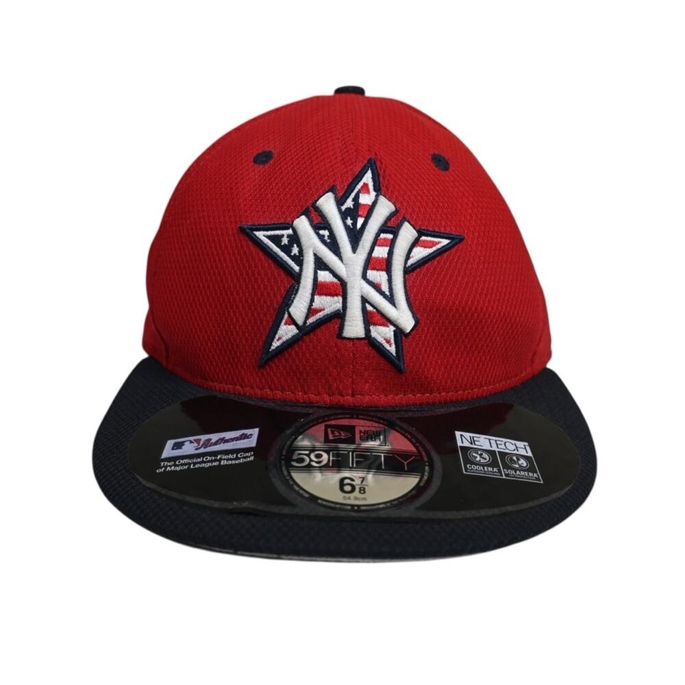 New Era New York NY Yankees 59Fifty Start Stripes Cap Sz 6 7/8